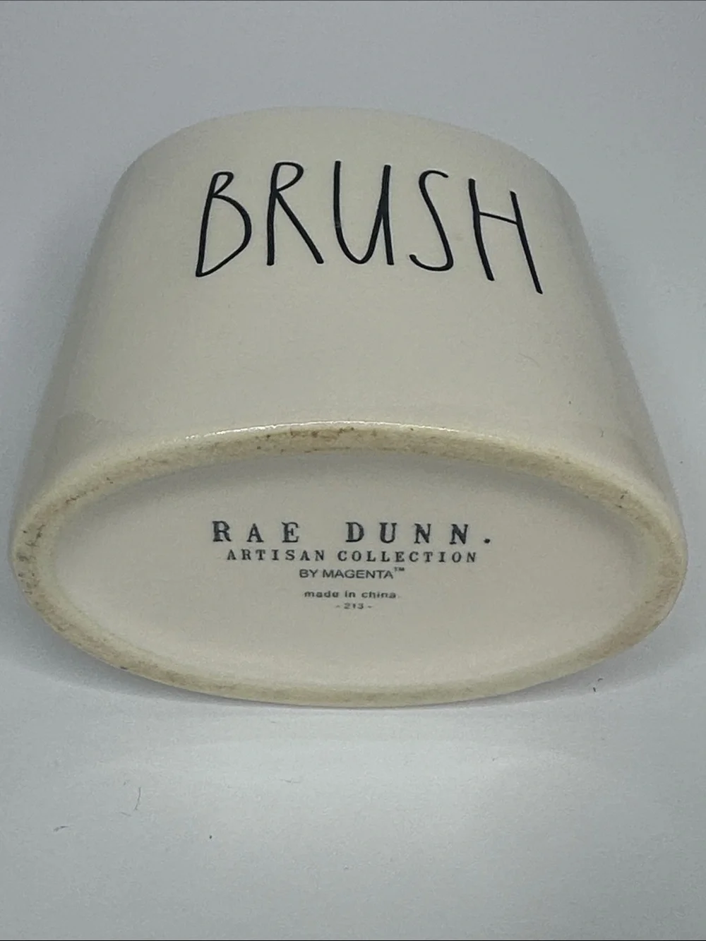 Rae Dunn BRUSH Toothbrush Holder - Cream and Black